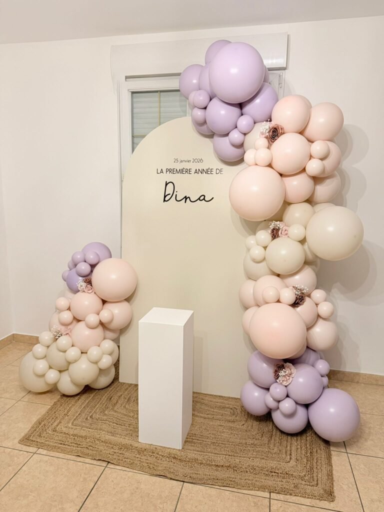 Ballons pastel pour célébration des 1 an, décoration bébé, thème bébé à Metz